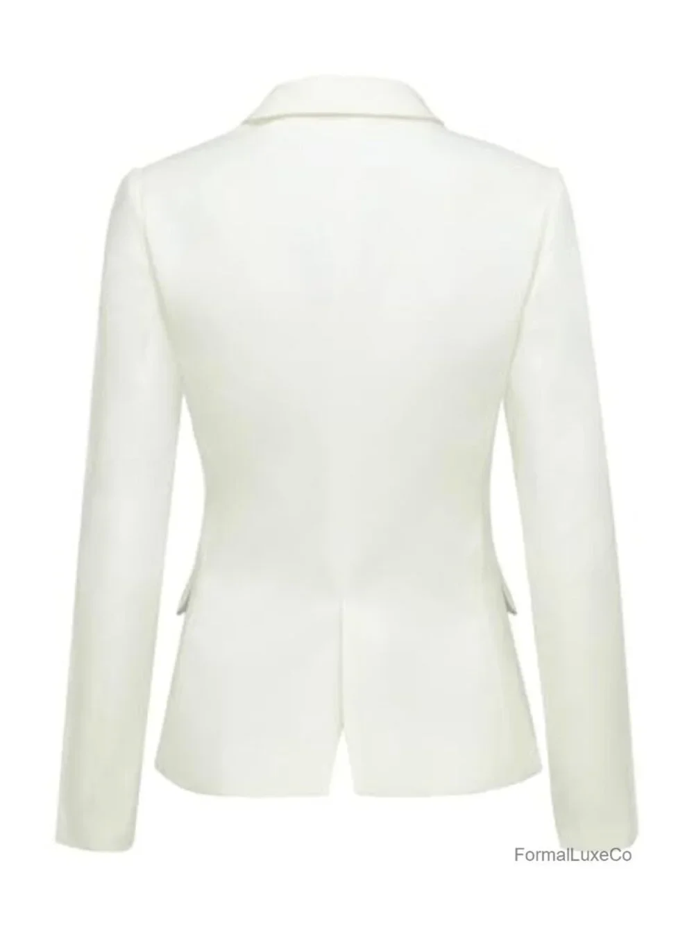 Classic Notched Lapel Blazer with Button Closure for Office